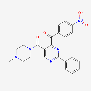 Piperazine, 1-methyl-4-((2-phenyl-4-(4-nitrobenzoyl)-5-pyrimidinyl)carbonyl)-