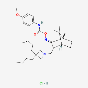 d-3-((3,3-Dibutyl-1-azetidinyl)methyl)camphor O-(p-methoxycarbaniloyl)oxime hydrochloride