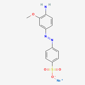 Benzenesulfonic acid, 4-((4-amino-3-methoxyphenyl)azo)-, sodium salt