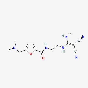 2-Furancarboxamide, N-(2-((2,2-dicyano-1-(methylamino)ethenyl)amino)ethyl)-5-((dimethylamino)methyl)-