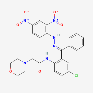 N-(4-Chloro-2-(((2,4-dinitrophenyl)hydrazono)phenylmethyl)phenyl)-4-morpholineacetamide