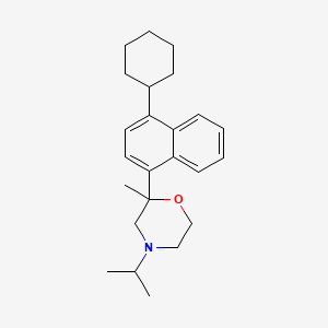 2-(4-Cyclohexyl-1-naphthalenyl)-2-methyl-4-(1-methylethyl)morpholine