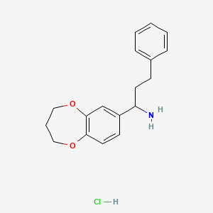 7-(1-Amino-3-phenylpropyl)-1,5-benzodioxepane hydrochloride