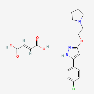 (E)-but-2-enedioic acid;5-(4-chlorophenyl)-3-(2-pyrrolidin-1-ylethoxy)-1H-pyrazole