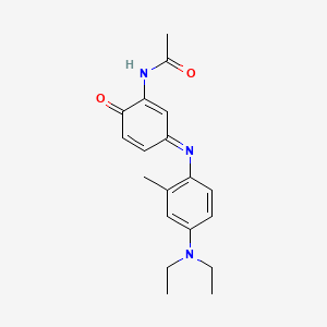 Acetamide, N-(3-((4-(diethylamino)-2-methylphenyl)imino)-6-oxo-1,4-cyclohexadien-1-yl)-