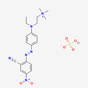 (2-((4-((2-Cyano-4-nitrophenyl)azo)phenyl)ethylamino)ethyl)trimethylammonium hydrogen sulphate