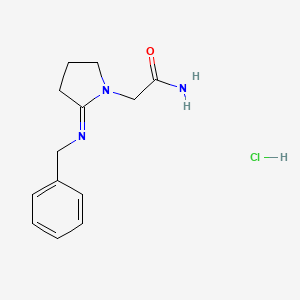 2-((Phenylmethyl)imino)-1-pyrrolidineacetamide monohydrochloride