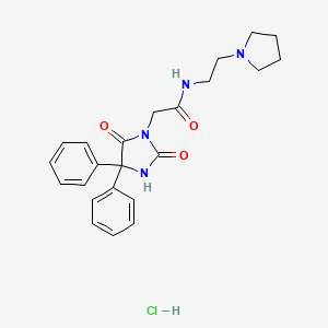 1-Imidazolidineacetamide, 2,5-dioxo-4,4-diphenyl-N-(2-(1-pyrrolidinyl)ethyl)-, monohydrochloride