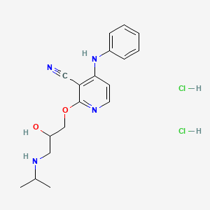 3-Pyridinecarbonitrile, 2-(2-hydroxy-3-((1-methylethyl)amino)propoxy)-4-(phenylamino)-, dihydrochloride