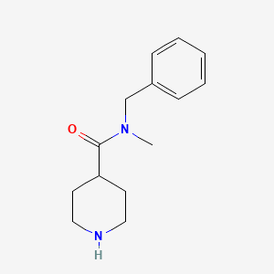 molecular formula C14H20N2O B1276129 N-苄基-N-甲基哌啶-4-甲酰胺 CAS No. 686255-79-8