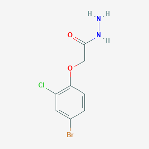 molecular formula C8H8BrClN2O2 B1276139 2-(4-溴-2-氯苯氧基)乙酰肼 CAS No. 588680-03-9