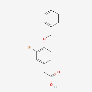 molecular formula C15H13BrO3 B1276142 2-(3-溴-4-苯基甲氧基苯基)乙酸 CAS No. 5884-48-0