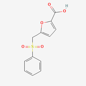molecular formula C12H10O5S B1276143 5-[(苯磺酰)甲基]-2-呋喃甲酸 CAS No. 92959-89-2