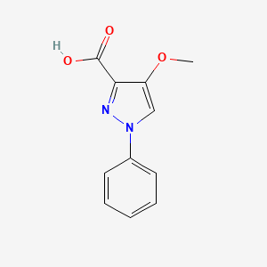 molecular formula C11H10N2O3 B1276156 4-甲氧基-1-苯基-1H-吡唑-3-羧酸 CAS No. 956436-97-8