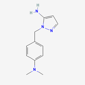 molecular formula C12H16N4 B1276159 1-[4-(dimethylamino)benzyl]-1H-pyrazol-5-amine CAS No. 3524-27-4