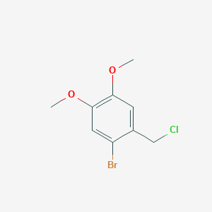 molecular formula C9H10BrClO2 B1276162 1-Bromo-2-(chloromethyl)-4,5-dimethoxybenzene CAS No. 54370-01-3