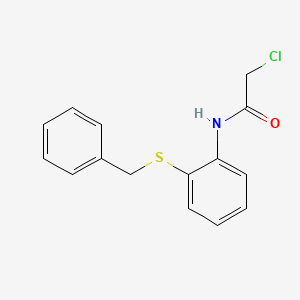 molecular formula C15H14ClNOS B1276164 N-[2-(苄硫基)苯基]-2-氯乙酰胺 CAS No. 6397-35-9