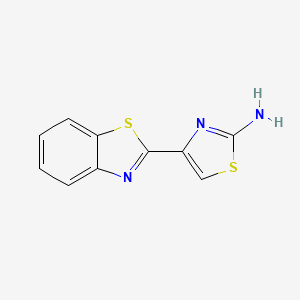 molecular formula C10H7N3S2 B1276169 4-(1,3-Benzothiazol-2-yl)-1,3-thiazol-2-amine CAS No. 54469-54-4