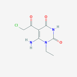 molecular formula C8H10ClN3O3 B1276182 6-氨基-5-(氯乙酰)-1-乙基嘧啶-2,4(1H,3H)-二酮 CAS No. 67130-67-0