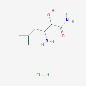 molecular formula C8H17ClN2O2 B127619 3-Amino-4-cyclobutyl-2-hydroxybutanamide hydrochloride CAS No. 394735-23-0