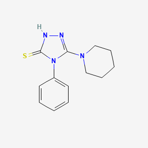 molecular formula C13H16N4S B1276201 4-苯基-5-哌啶-1-基-4H-1,2,4-三唑-3-硫醇 CAS No. 92110-77-5