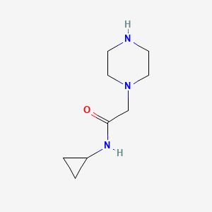 molecular formula C9H17N3O B1276210 N-环丙基-2-哌嗪-1-基乙酰胺 CAS No. 847783-37-3