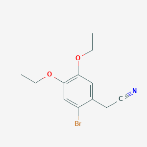B1276216 2-(2-Bromo-4,5-diethoxyphenyl)acetonitrile CAS No. 847744-26-7