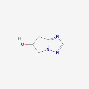 molecular formula C5H7N3O B127623 6,7-dihydro-5H-pyrrolo[1,2-b][1,2,4]triazol-6-ol CAS No. 153851-41-3