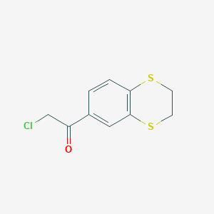 molecular formula C10H9ClOS2 B127624 2-Chloro-1-(2,3-dihydrobenzo[b][1,4]dithiin-6-yl)ethanone CAS No. 153275-57-1