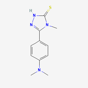 molecular formula C11H14N4S B1276249 5-[4-(二甲氨基)苯基]-4-甲基-4H-1,2,4-三唑-3-硫醇 CAS No. 724749-05-7