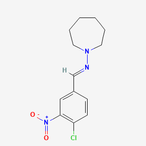 1H-Azepine, 1-((4-chloro-3-nitrobenzylidene)amino)hexahydro-