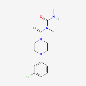 1-Piperazinecarboxamide, 4-(3-chlorophenyl)-N-methyl-N-((methylamino)carbonyl)-