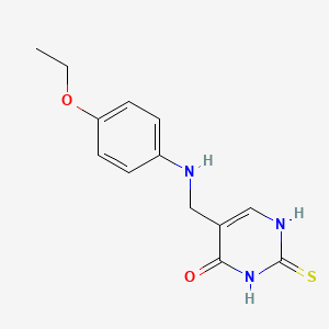 4(1H)-Pyrimidinone, 2,3-dihydro-5-(((4-ethoxyphenyl)amino)methyl)-2-thioxo-