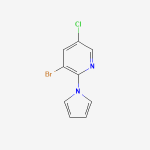 molecular formula C9H6BrClN2 B1276272 3-溴-5-氯-2-(1H-吡咯-1-基)吡啶 CAS No. 866137-10-2