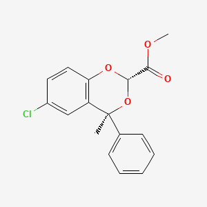 trans-6-Chloro-2,4-dimethyl-4-phenyl-1,3-benzodioxan-2-carboxylic acid