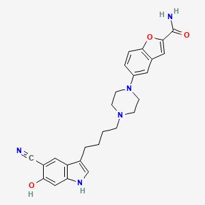 molecular formula C26H27N5O3 B12762744 Vilazodone metabolite M13 CAS No. 714950-70-6