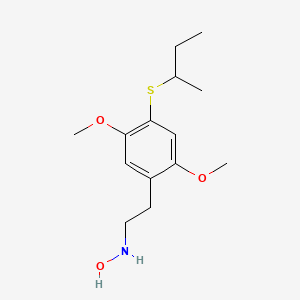 molecular formula C14H23NO3S B12762750 N-[2-(4-butan-2-ylsulfanyl-2,5-dimethoxyphenyl)ethyl]hydroxylamine CAS No. 207740-40-7