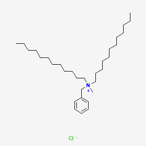 molecular formula C32H60ClN B12762757 Didodecyl methyl benzyl ammonium chloride CAS No. 57322-85-7