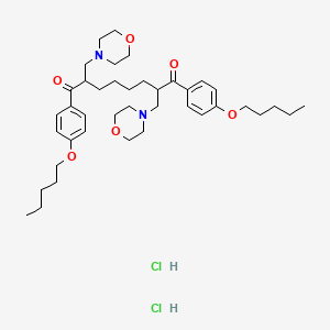 2,7-Bis(4-morpholinylmethyl)-1,8-bis(4-(pentyloxy)phenyl)-1,8-octanedione dihydrochloride