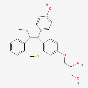 3-((11-Ethyl-12-(4-hydroxyphenyl)-6H-dibenzo(b,f)thiocin-3-yl)oxy)1,2-propanediol