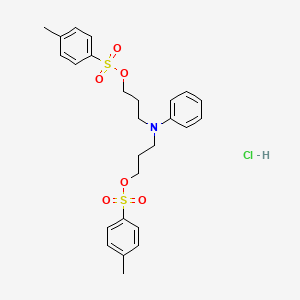 molecular formula C26H32ClNO6S2 B12762824 3,3'-(Phenylimino)di-1-propanol di-p-toluenesulfonate hydrochloride CAS No. 2990-24-1