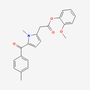 1H-Pyrrole-2-acetic acid, 1-methyl-5-(4-methylbenzoyl)-, 2-methoxyphenyl ester