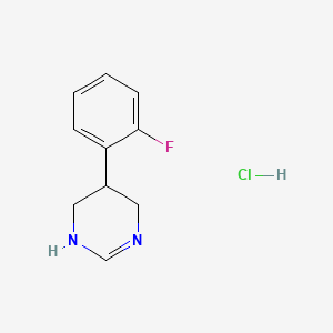 Pyrimidine, 1,4,5,6-tetrahydro-5-(2-fluorophenyl)-, monohydrochloride