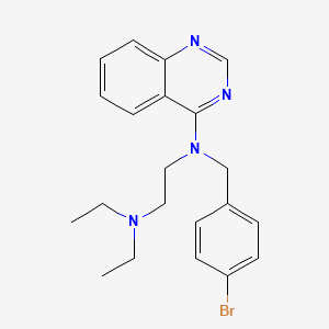 molecular formula C21H25BrN4 B12762870 Quinazoline, 4-((p-bromobenzyl)(2-(diethylamino)ethyl)amino)- CAS No. 103266-17-7