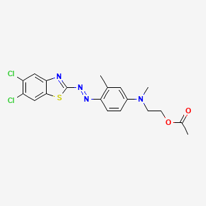 Ethanol, 2-((4-(2-(5,6-dichloro-2-benzothiazolyl)diazenyl)-3-methylphenyl)methylamino)-, 1-acetate