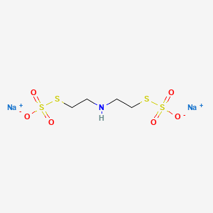 molecular formula C4H9NNa2O6S4 B12762994 Bis(2-sodiothiosulfatoethyl)amine tetrahydrate CAS No. 122413-81-4