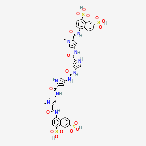 4-[[4-[[4-[[5-[[5-[(4,6-disulfonaphthalen-1-yl)carbamoyl]-1-methylpyrrol-3-yl]carbamoyl]-1H-pyrrol-3-yl]carbamoylamino]-1H-pyrrole-2-carbonyl]amino]-1-methylpyrrole-2-carbonyl]amino]naphthalene-1,7-disulfonic acid