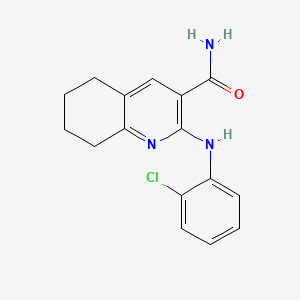 3-Quinolinecarboxamide, 5,6,7,8-tetrahydro-2-((2-chlorophenyl)amino)-