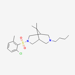 3-Butyl-7-((2-chloro-6-methylphenyl)sulfonyl)-9,9-dimethyl-3,7-diazabicyclo(3.3.1)nonane