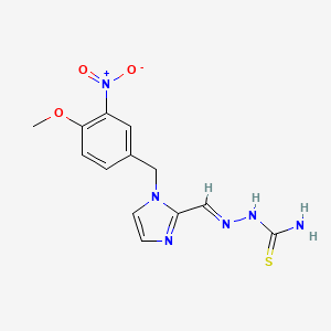 2-((1-((4-Methoxy-3-nitrophenyl)methyl)-1H-imidazol-2-yl)methylene)hydrazinecarbothioamide